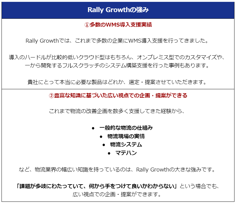 Rally Growth 強み